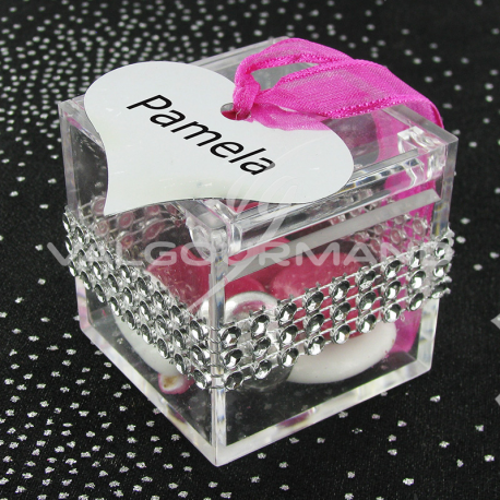 Chemin de table Strass argent - 1 mètre