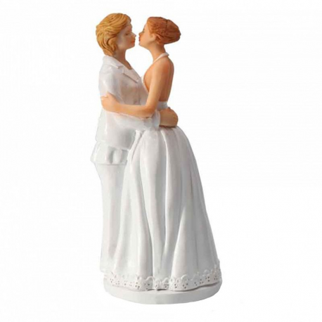 Statuette couple de femmes H. 14cm - pièce