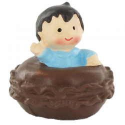 Macarons mini et bébé BLEU - 4 pièces