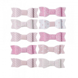 Noeuds Papillon autocollants ROSE - 10 modèles assortis