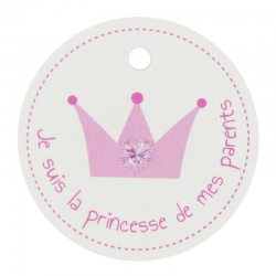 Décors cartonnés perforrés 4cm PRINCESSE - 25 vignettes