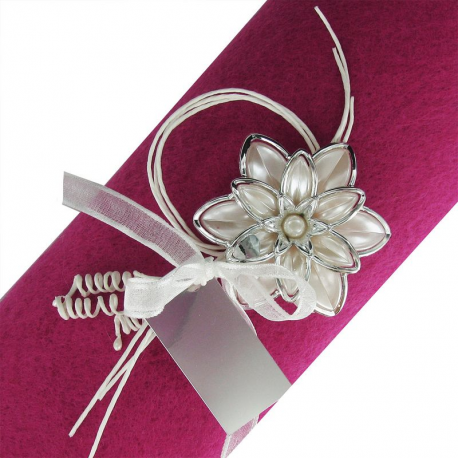 Piquet Dahlia Blanc nacré/Argent - pièce