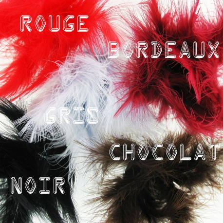 Plumes colorées GRIS - 12 pièces