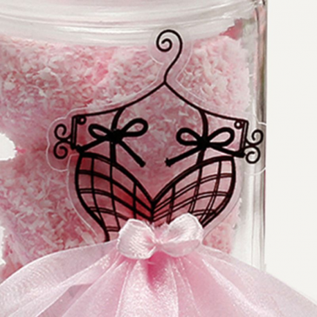 Robes Tutu autocollant ROSE/NOIR - pièce