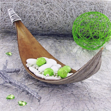 Barques de coco véritable - 10 pièces