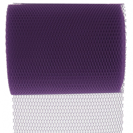 Tulle Déco Largeur 8CM PRUNE - pièce