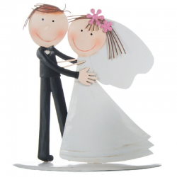 Figurine plaque déco métal "Dans mes bras" H. 21cm - pièce