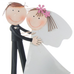Figurine plaque déco métal "Dans mes bras" H. 21cm - pièce