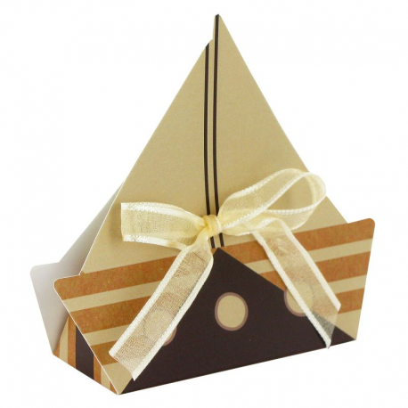 Ballotin Bateau et ruban écru OFFERT - pièce