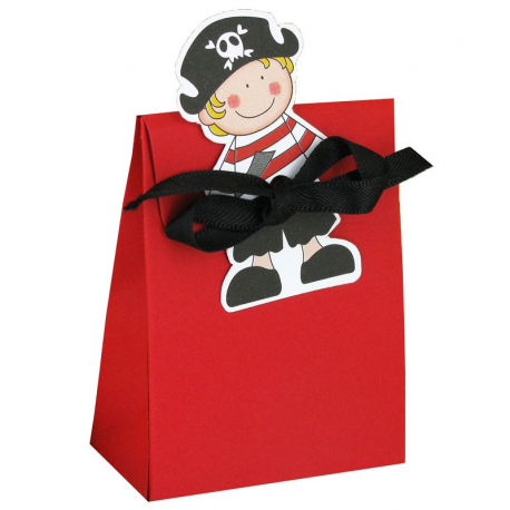 Ballotins rouge et vignettes PIRATE - 10 pièces