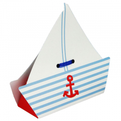 Ballotins Bateau et ruban bleu OFFERT - 10 pièces