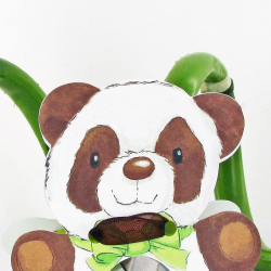 Ballotins Panda et ruban satin chocolat OFFERT - 25 pièces