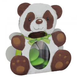 Ballotins Panda et ruban satin chocolat OFFERT - 25 pièces