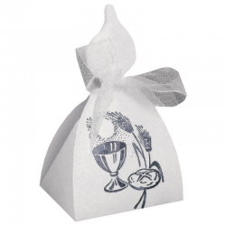Boîtes Bougie BLANC (impression argent) - 10 pièces