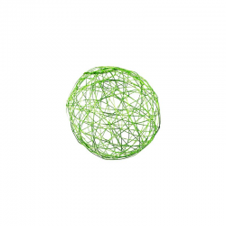Boules en fil métal VERT 4CM - 12 pièces