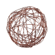 Boules en fil métal CHOCOLAT 6CM - 6 pièces