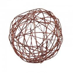 Boules en fil métal CHOCOLAT 6CM - 6 pièces
