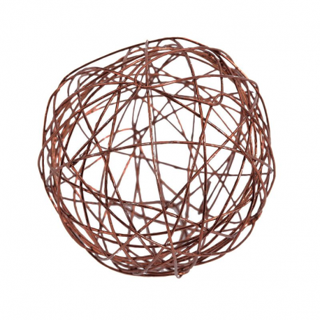 Boules en fil métal CHOCOLAT 6CM - 6 pièces