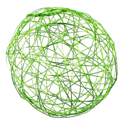 Boules en fil métal VERT 9CM - 4 pièces