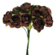 Roses sur tige CHOCOLAT - le bouquet de 12