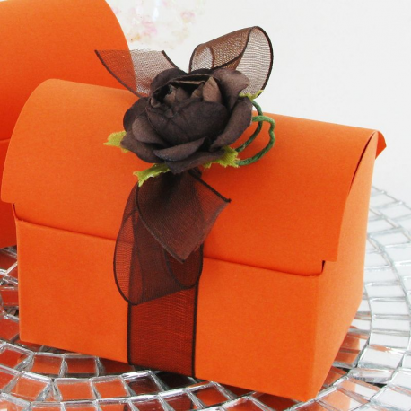 Roses sur tige CHOCOLAT - le bouquet de 12