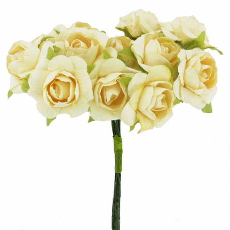 Bouquet de 12 roses IVOIRE - le bouquet