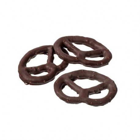 Bretzels salés enrobés de chocolat noir - 100g