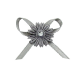 Boutonnières autocollantes Noeud GRIS - 12 pièces
