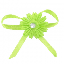 Boutonnières autocollantes Noeud VERT - 12 pièces