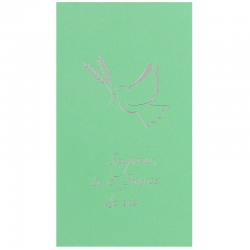 Cartes Image Colombe VERT - 10 pièces