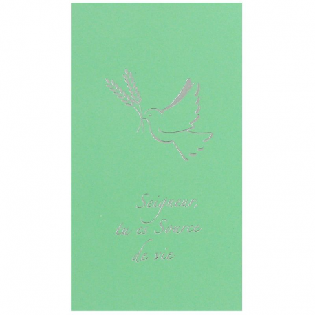 Cartes Image Colombe VERT - 10 pièces