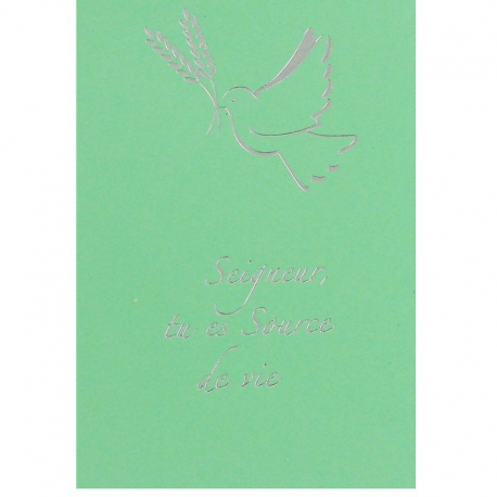 Cartes Image Colombe VERT - 10 pièces