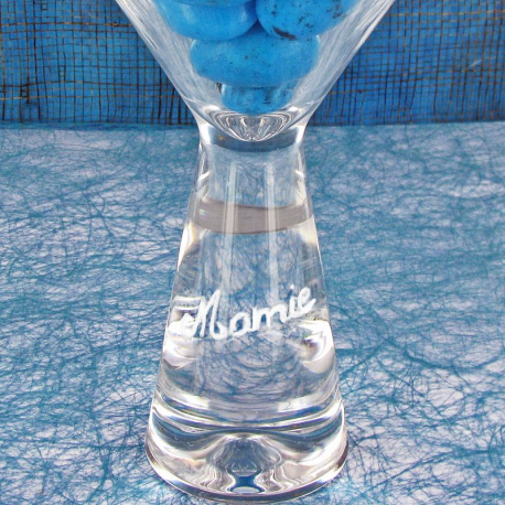 Coupe Cristal taillée main MAMIE - pièce