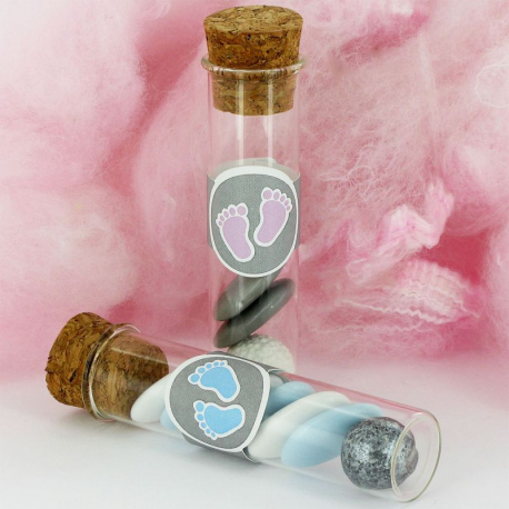 Etiquettes (déco éprouvette) Peton ROSE - 4 pièces