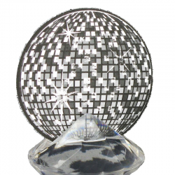 Décors cartonnés 5cm BOULE DISCO - 4 vignettes
