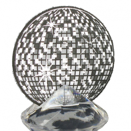 Décors cartonnés 5cm BOULE DISCO - 4 vignettes