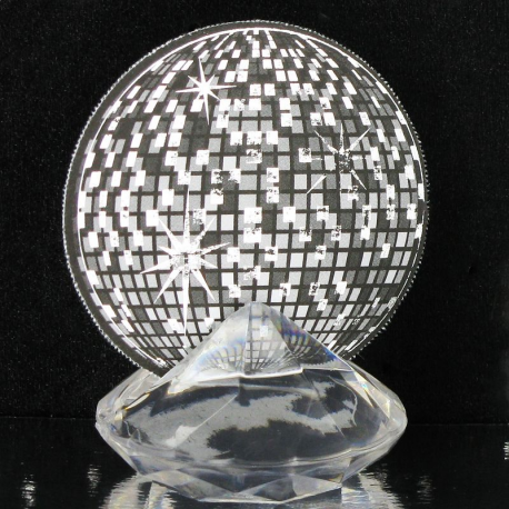 Décors cartonnés 5cm BOULE DISCO - 4 vignettes