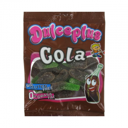 Bouteilles sucrées vert/marron Cola 100g - 12 sachets