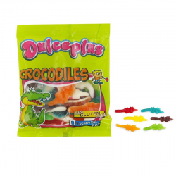 Crocodiles lisses colorés 100g - 12 sachets