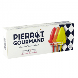 Sucettes plates Pierrot Gourmand aux fruits - Etui de 10