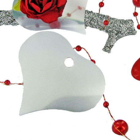 Etiquettes Miroir forme COEUR - 4 vignettes