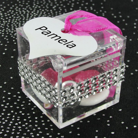 Etiquettes Miroir forme COEUR - 4 vignettes