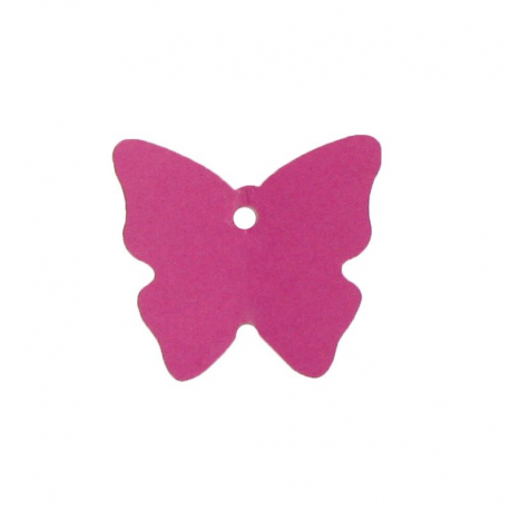 Etiquettes papillon FUCHSIA - 4 vignettes