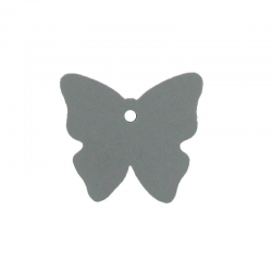 Etiquettes papillon GRIS foncé - 4 vignettes