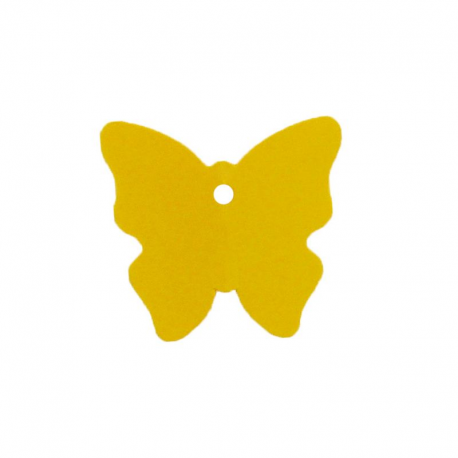 Etiquettes papillon JAUNE - 4 vignettes