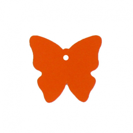 Etiquettes papillon ORANGE - 4 vignettes