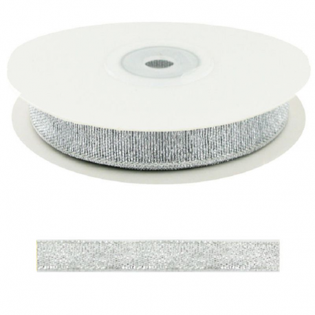 Ruban 9mm ARGENT - la bobine de 25 mètres