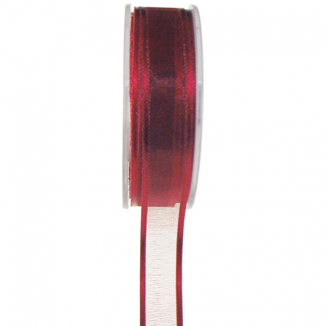 Ruban Cristal BORDEAUX - la bobine de 25 mètres