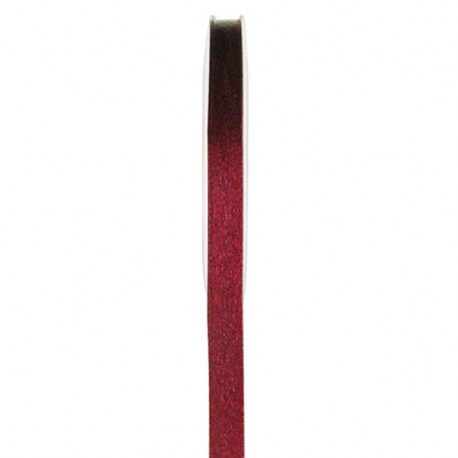 Ruban 6MM en satin BORDEAUX - 25 mètres