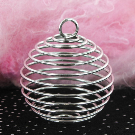 Spirales en métal ARGENT 5cm - 6 pièces